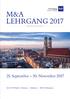 M&A LEHRGANG 2017 MERGERS & ACQUISITIONS