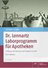 Dr. Lennartz Laborprogramm für Apotheken, Version 5.5, Stand Mai 2015