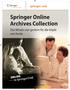Springer Online Archives Collection