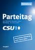 Einladung. Parteitag. der Christlich-Sozialen Union Nürnberg. 15./ Persönliche Einladung nicht übertragbar. #csupt17