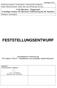 FESTSTELLUNGSENTWURF