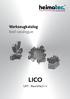 Werkzeugkatalog tool catalogue LICO. LNT - Baureihe/line
