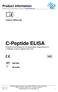 C-Peptide ELISA Enzyme immunoassay for the quantitative measurement of C-Peptide in serum, plasma and urine