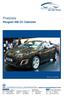 Preisliste. Peugeot 308 CC Cabriolet. Bild dient nur zur Illustration