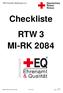 Checkliste RTW 3 MI-RK 2084