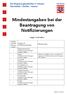 Mindestangaben bei der Beantragung von Notifizierungen
