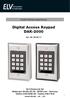 Digital Access Keypad DAK-2000