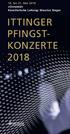 18. bis 21. Mai 2018 «Ostwind» Künstlerische Leitung: Maurice Steger ITTINGER PFINGST- KONZERTE 2018