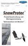 Produktbeschreibung und Montageanweisung. Schneeschutz mit Bürsten