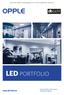 LED PORTFOLIO.  Version Oktober 2017 Schweiz Professional Lighting