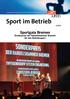 Sport im Betrieb 2/2016. Sportgala Bremen Sonderpreis der Handelskammer Bremen für den Betriebssport