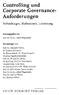 Controlling und Corporate Governance Anforderungen