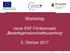 Workshop. neuer ESF-Förderansatz Bedarfsgemeinschaftscoaching. 5. Oktober 2017