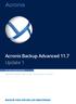 Acronis Backup Advanced 11.7 Update 1