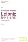 Leibniz ( ) Gottfried Wilhelm. Hamburger akademie Vorträge1