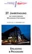 27. JAHRESTAGUNG EINLADUNG & PROGRAMM MECKLENBURG-VORPOMMERN ROSTOCK, 9. DEZEMBER 2017 DES LANDESVERBANDES