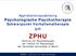 Approbationsausbildung Psychologische Psychotherapie Schwerpunkt Verhaltenstherapie am ZPHU