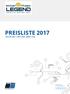 PREISLISTE 2017 PREISLISTE 2016