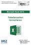 Microsoft Excel 2016 Tabellenzellen formatieren