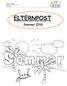 ELTERNPOST. Sommer 2016