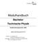 Modulhandbuch. Bachelor Technische Physik. Studienordnungsversion: gültig für das Wintersemester 2017/18