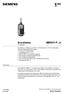 QBE621-P...U. Druckfühler für Kältemittel. Siemens Building Technologies HVAC Products