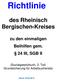 Richtlinie. des Rheinisch Bergischen-Kreises. zu den einmaligen Beihilfen gem. 24 III, SGB II