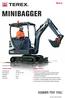 MINIBAGGER TC14-2. Technische Daten. Besondere Merkmale