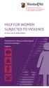 HELP FOR WOMEN SUBJECTED TO VIOLENCE