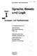 Sprache, Beweis und Logik