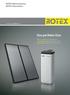 Das perfekte Duo. ROTEX Wärmespeicher ROTEX Solarsystem