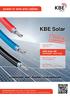 KBE Solar. KBE Solar DB Erdverlegbar / direct burial. KBE Solar TÜV TÜV PV1-F. KBE Solar HV 1500 V TÜV PV1500DC-F