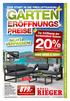 ZUM START IN DIE FREILUFTSAISON: GARTEN. inklusive Sitz- und Rückenpolster 879.-