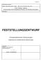 FESTSTELLUNGSENTWURF