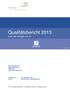 Qualitätsbericht 2013 nach der Vorlage von H+