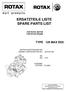 ERSATZTEILE LISTE SPARE PARTS LIST