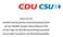 Antworten der Christlich Demokratischen Union Deutschlands (CDU) und der Christlich-Sozialen Union in Bayern (CSU) auf die Fragen der BAG