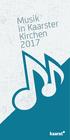 Musik in Kaarster Kirchen 2017