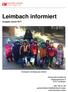Leimbach informiert. Ausgabe Januar Gemeindeverwaltung Seebergstrasse Leimbach