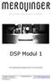 DSP Modul 1. DSP-gesteuertes Eingangsmodul für Aktivsubwoofer. merovinger Audio Systeme Tel Mail: