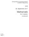 Standardisierte kompetenzorientierte schriftliche Reifeprüfung AHS. 28. September Mathematik. Teil-2-Aufgaben. Korrekturheft