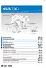 NSR-TBC. Selbstausrichtende Linearführung Typ NSR-TBC. Auswahlkriterien. Konstruktionshinweise. Optionen. Bestellbezeichnung. Vorsichtsmaßnahmen