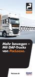 IHRE DAF-TRUCK VERMIETUNG. Mehr bewegen Mit DAF-Trucks von PacLease. PacLease.de