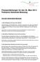 Pressemitteilungen für den 28. März 2013 Politische Gemeinde Mosnang