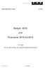 Budget und. Finanzplan 2016 bis 2019
