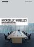 Microflex Wireless MICROFLEX WIRELESS DRAHTLOSE MIKROFONLÖSUNG FÜR KONFERENZANWENDUNGEN