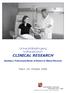 CLINICAL RESEARCH Abschluss: Professional Master of Science in Clinical Research