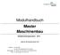 Modulhandbuch Master Maschinenbau