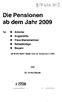 Die Pensionen ab dem Jahr 2009