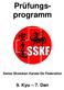 Prüfungs- programm. Swiss Shotokan Karate-Do Federation. 9. Kyu 7. Dan